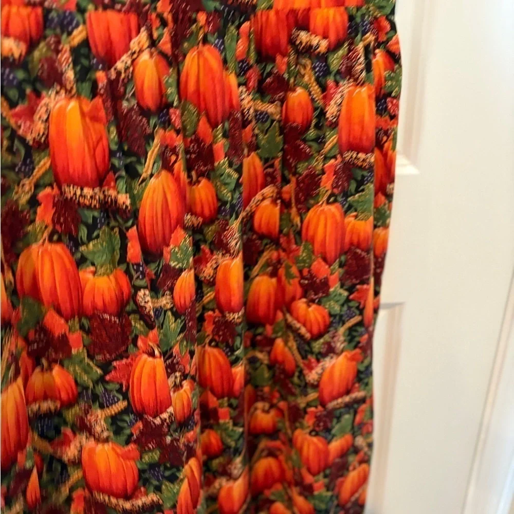 Conversation Piece Gorgeous Pumpkin  Fall Festival Dress w/pockets L